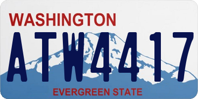 WA license plate ATW4417