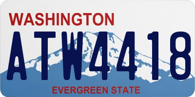 WA license plate ATW4418