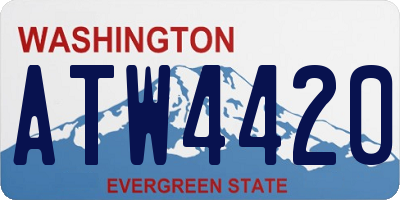 WA license plate ATW4420