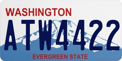 WA license plate ATW4422