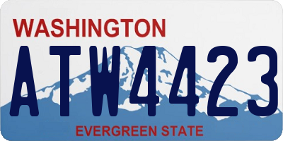 WA license plate ATW4423