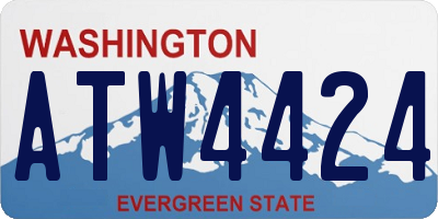 WA license plate ATW4424
