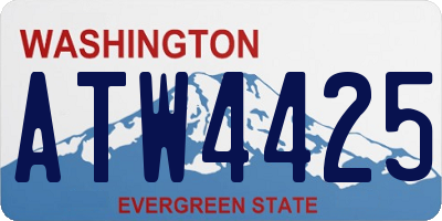 WA license plate ATW4425