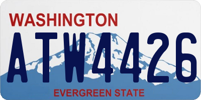 WA license plate ATW4426