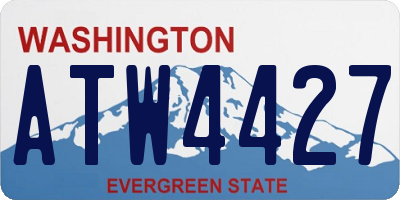 WA license plate ATW4427