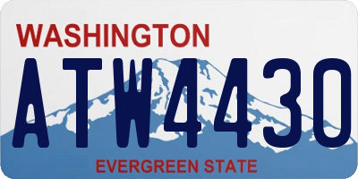 WA license plate ATW4430