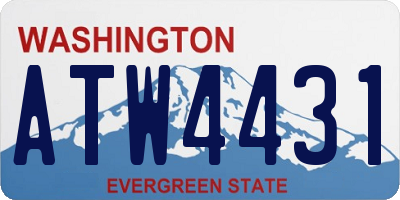 WA license plate ATW4431