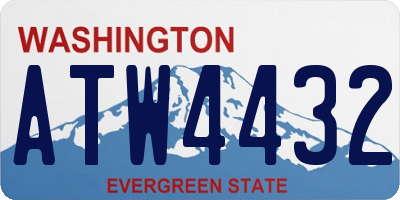 WA license plate ATW4432
