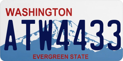 WA license plate ATW4433