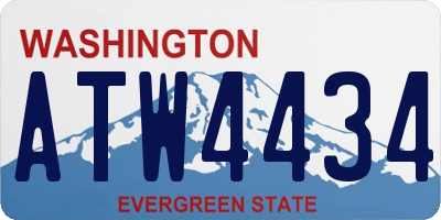 WA license plate ATW4434