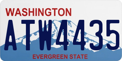 WA license plate ATW4435