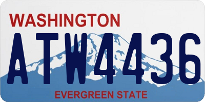 WA license plate ATW4436