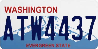 WA license plate ATW4437