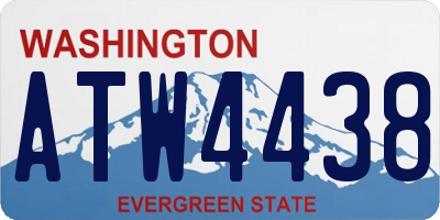 WA license plate ATW4438