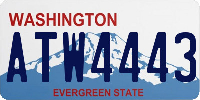 WA license plate ATW4443