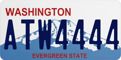 WA license plate ATW4444