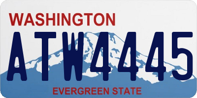 WA license plate ATW4445