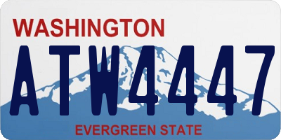 WA license plate ATW4447