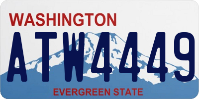 WA license plate ATW4449