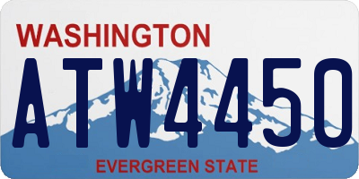 WA license plate ATW4450