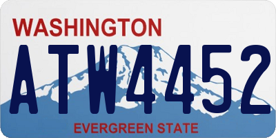 WA license plate ATW4452