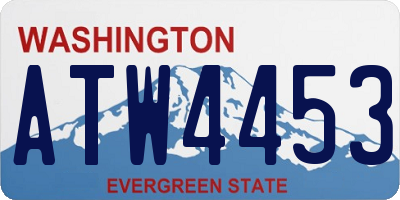 WA license plate ATW4453