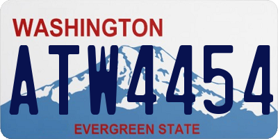WA license plate ATW4454