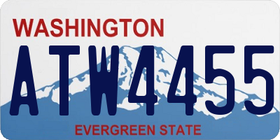 WA license plate ATW4455