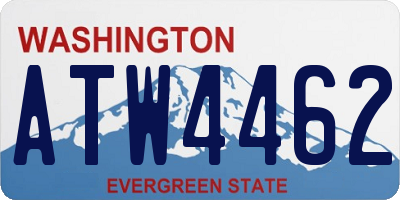 WA license plate ATW4462