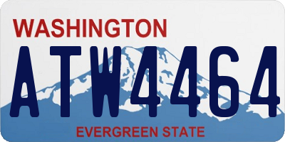 WA license plate ATW4464