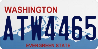 WA license plate ATW4465