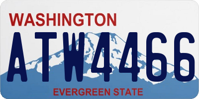 WA license plate ATW4466