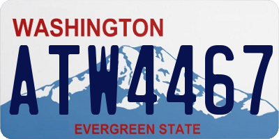 WA license plate ATW4467