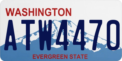WA license plate ATW4470