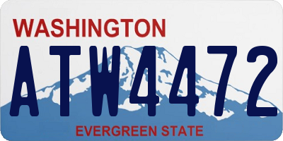 WA license plate ATW4472