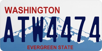 WA license plate ATW4474