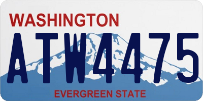 WA license plate ATW4475