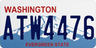 WA license plate ATW4476