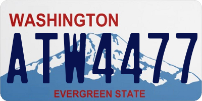 WA license plate ATW4477