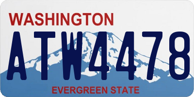 WA license plate ATW4478