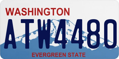 WA license plate ATW4480