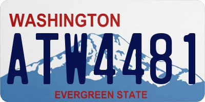 WA license plate ATW4481