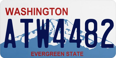 WA license plate ATW4482
