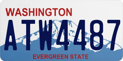 WA license plate ATW4487