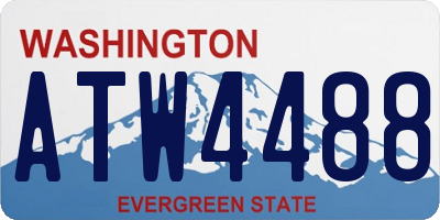 WA license plate ATW4488