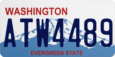 WA license plate ATW4489