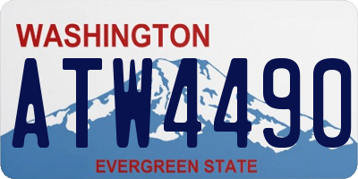 WA license plate ATW4490