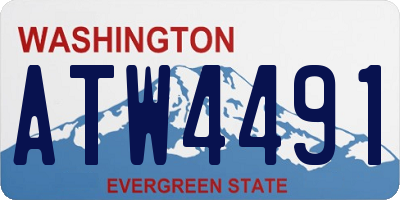 WA license plate ATW4491