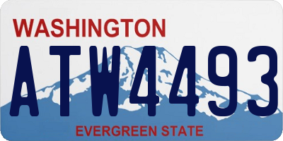WA license plate ATW4493