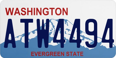 WA license plate ATW4494